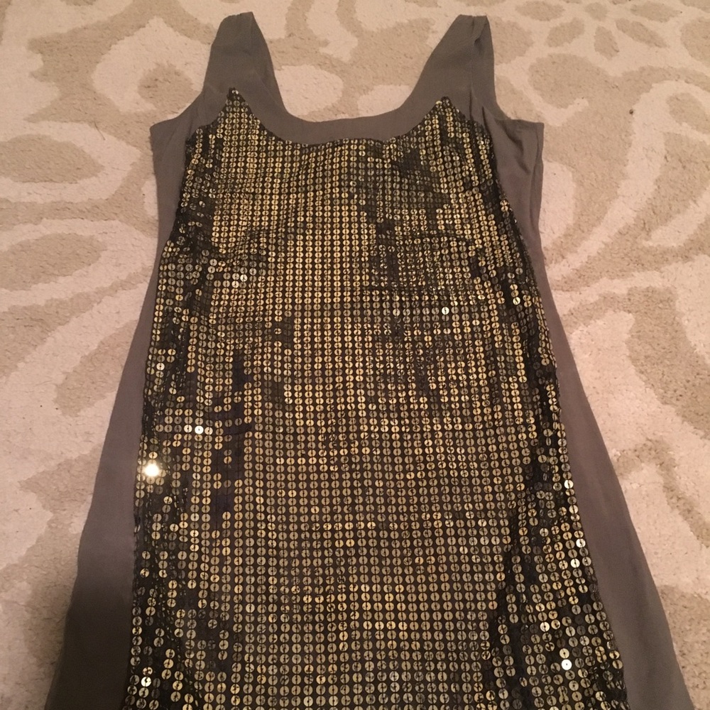 Sequin dress black and green !